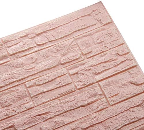MObast Wall Stickers Art Sticker Decal Mural Wallpaper,DIY 3D Brick PE Foam Wallpaper Panels Room Decal Stone Decoration Embossed, for Living Room Bedroom Shop Office Cafe Hotel Home Decor（60cmx30cm）