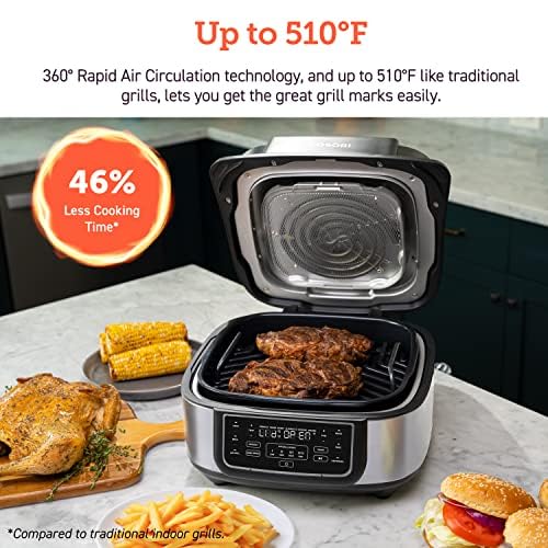 COSORI Electric Smokeless Indoor Grill & Smart XL Air Fryer Combo, 8in