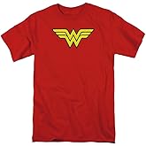 DC Wonder Woman Logo Mother's Day Unisex Adult Halloween Costume T-Shirt, Red
