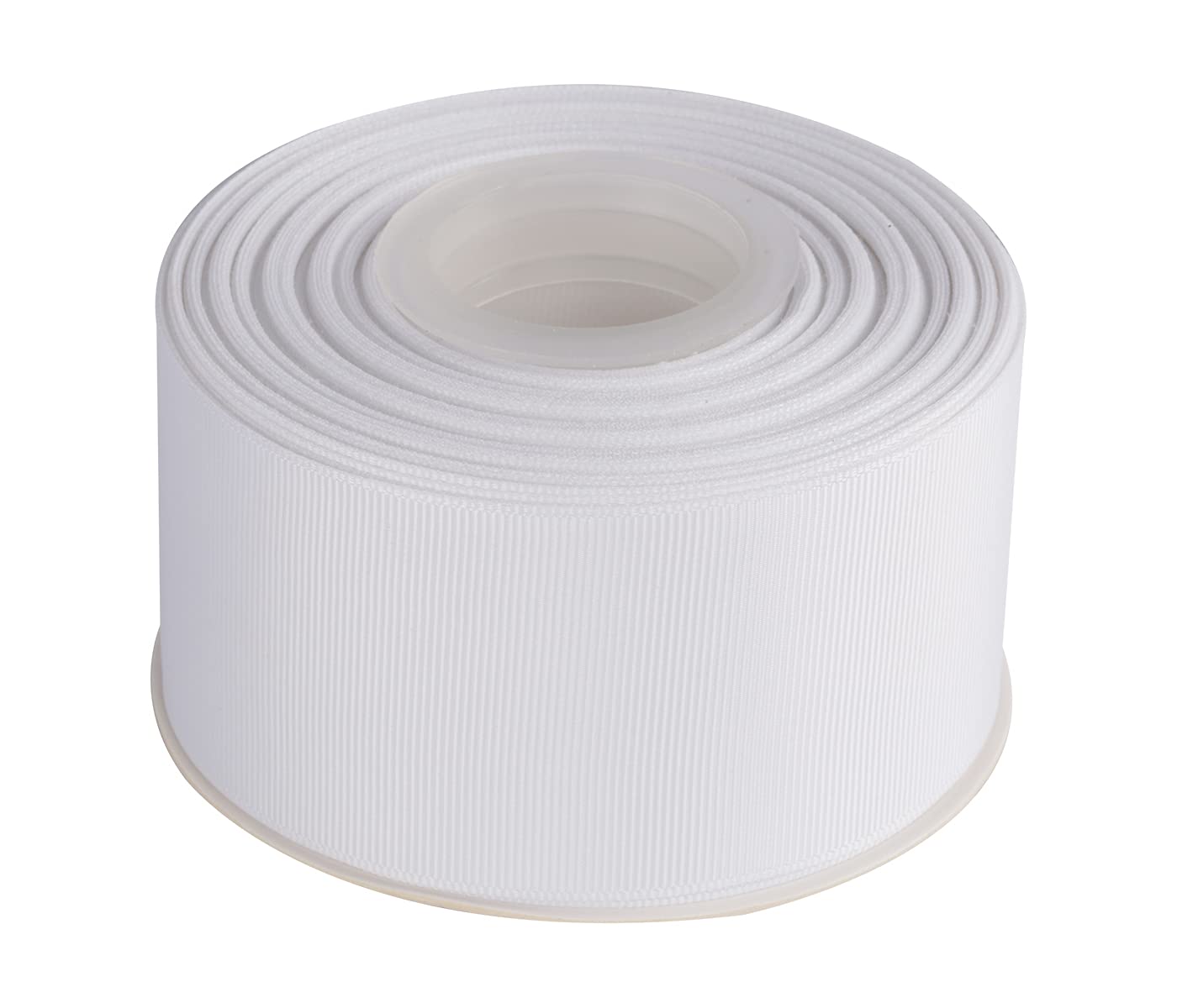 Joycrosso 50mm width Grosgrain Ribbon 22 Meters-Roll Set for Gift Wrapping Party Favor Hair Braids Baby Shower Decoration Craft Supplies, White