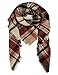 Women Winter Plaid Blanket Scarf Warm Shawl Wrap Soft Big Square Checked Tartan Scarves Oversized