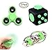 Ouker 3 Pack Fidget Toys,Fidget tri-Spinner,Fidget Cube,Bike Fidget Chain for ADD ADHD Stress And Anxiety Relief Green Set