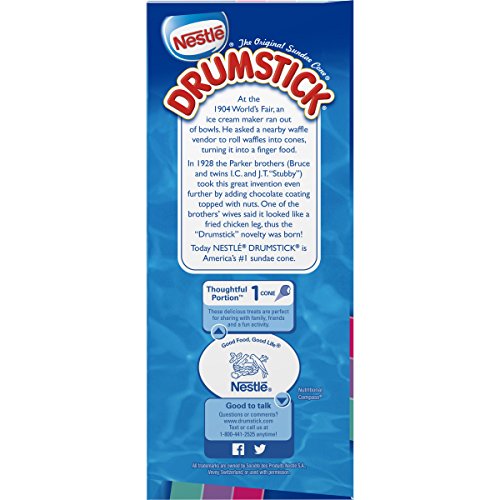 Drumstick, Super Nugget Strawberry/Vanilla Fudge/Vanilla Dairy Dessert Cones, 8 Count (Frozen)
