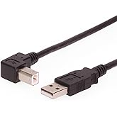 USBGear 6ft. USB 2.0 Cable High-Speed Type A to B Down Angle