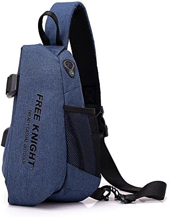 Sling Bag backpack Outdoor Shoulder Waterproof Unbalance Crossbody Bag Chest Pack Bike Blue
