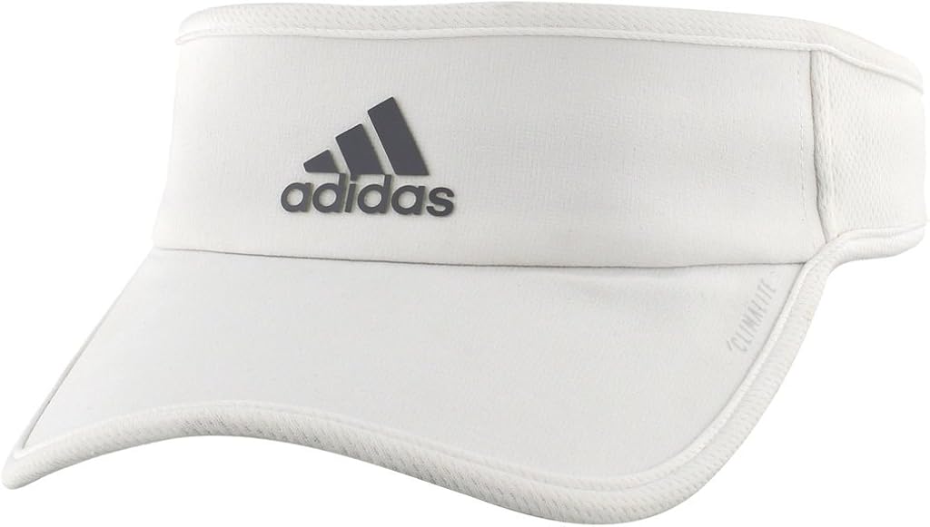 adidas Women's Superlite Sports Performance Adjustable Visor, White/Light Onix, One Size: Clothing