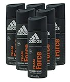 Adidas Deodorant Body Spray Team Force, 150ml (Pack of 6)