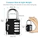 Combination Locks, Losecu 4 Digit Combination Padlock for School Gym Sports Locker, Fence, Toolbox, Case, Hasp Storage, 2 Packs, Black