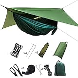 HIKANT Camping Hammock Set:Single Hammock,Mosquito Net,Rainfly Tarp Tent,(Lightweight,Waterproof,Sun-Shade) Hammock Tent Perfect for Backpacking,Hiking