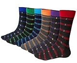 Mens Dress Socks Multi-color Pattern 6-pack By DEBRA WEITZNER