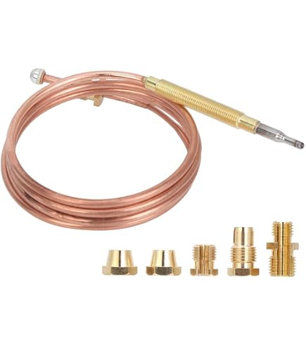 Termopar M8 X 1 – Sonda De 600 Mm Para Quemador De Gas – Apto Para Calentador, Chimenea, Barbacoa, Horno – Respuesta Rápida Y Conexión Estable