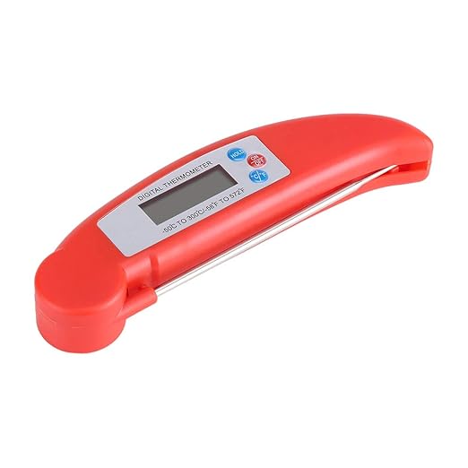 Thermometer for Kitchen Cooking Food Probe BBQ Meat Temperature Measurement Monitors Food Temperature(5.91inch-Red)