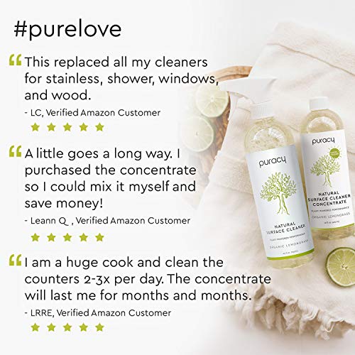 Puracy MultiSurface Cleaner, Organic Lemongrass, StreakFree Natural