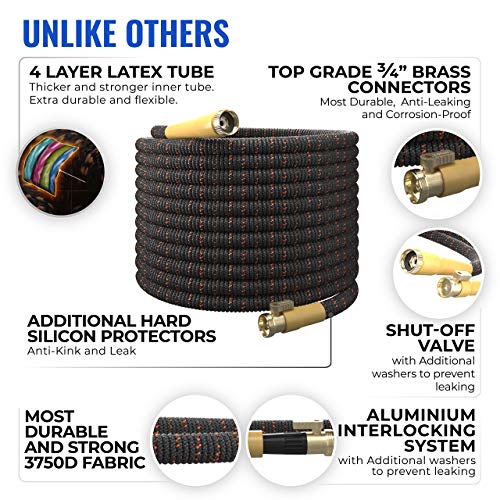 TBI Pro Garden Hose Expandable and Flexible Super Durable 3750D