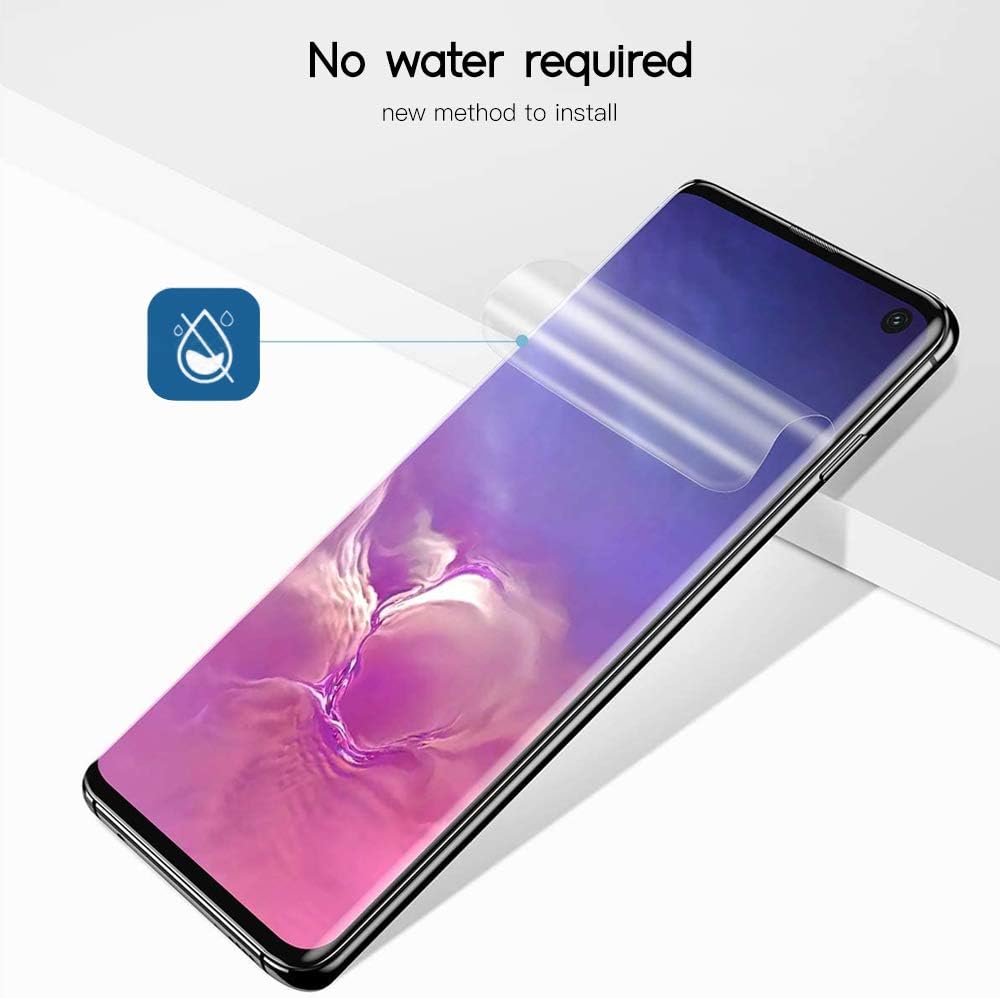 Samsung Galaxy S10 TPU Screen Protector,3 Pack TPU Screen Protector 2 Pack Tempered Glass Camera Lens,Compatible with Galaxy S10,Curved Coverage,Bubble Free,Anti-Scratch Flexible Clear TPU Film by SYF