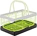 CleverMade CleverCrates 16 Liter Shopping Basket/Grocery Tote: Collapsible Storage Bin/Container, Kiwi Green
