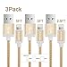 Lightning Cable [3 Pack] Ansuda [2.5FT 3FT 5FT] Nylon Braided Charging Cable Data & Sync Charging Cord 8-Pin Lightning to USB Cable Charger for iPhone7/7 plus iPhone6/6s/6 plus/6s plus, iPhone 5/5s…