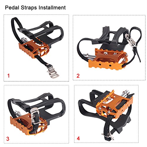 NEWSTY Pedal Toe Cages Toe Clips Pedal Cages Bicycle Pedal Straps Cycling For MTB AM Racing Bike Bike Straps Pedal