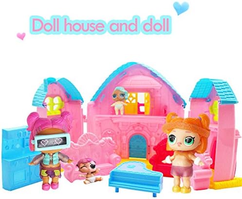 ruizhijun Surprise Dollhouse, Princess Doll House Toy Big Pretend Play For Kids,Toys For 3 Years Old Girl House for Dolls (Castle 4)