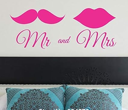 Decal Mural Wall Art And Mrs Bedroom Ornament Home Decor
