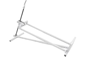 QUSKLISU Lawn Mower Lift, 29 Inch Lawn Mower Lift Tool Adjustable Movable Lawn Mower Lift Solid Carbon Steel Lawnmower Lifting Machine for Riding Lawn Mower, Zero Turn Lawn Mowers (Regular Gray)