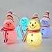 1PC Light Up Glowing Snowy Snowman Warm White LEDs Christmas Xmas Decoration Figure