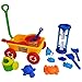 Fantastic Gifts for Christmas, Kids and Family! Beach Toys + Wagon + Funnel! Sturdy, Safety Standards Compliant, 2 SETS: 1 COLORFUL + 1 BLUE. Enjoy at the Beach, Park, Garden, Bathtub or Home