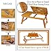 Large Size Laptop Desk NNEWVANTE Bamboo Bed Tray Adjustable Foldable Lap Desk Bed Serving w' Tilting Drawer Supports Laptops Up to 18 Inches