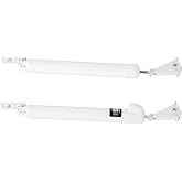 GREENSTAR Touch 'n Hold Smooth - Dual Door Closer System - Heavy Duty - for (Medium and Heavy Weight) Storm, Screen, &amp; Security Doors - New Doors or Replacement for Previous Units (White)