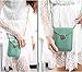YaJaMa Women Leather Mini Handbags Clutch Crossbody Single Shoulder Bag Cellphone Pack Coins Purse Pouch(Mint Green)