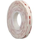 3M 4950 VHB Mounting Tape, Acrylic Foam, Permanent Bonding, Heavy Duty, White, 1 in x 5 yd, 1 Roll