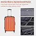 Goplus 3Pcs Luggage Set, Hardside Travel Rolling Suitcase, 20/24/28 Rolling Luggage Upright, Hardshell Spinner Luggage Set with Telescoping Handle, Coded Lock Travel Trolley Case (Orange)