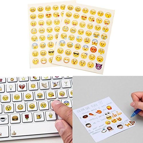 4Pcs HD Apple Emoji Expression Stickers Diary Hand Account Smiling Face Decoration by Stretchy Spor