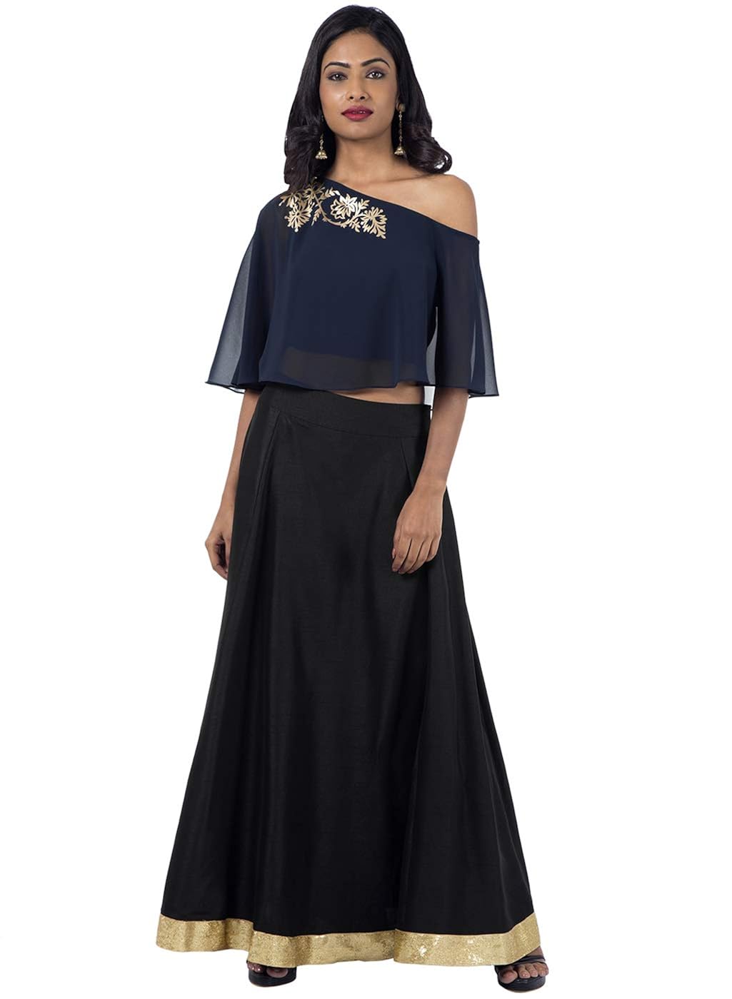 indya women's floral regular fit top