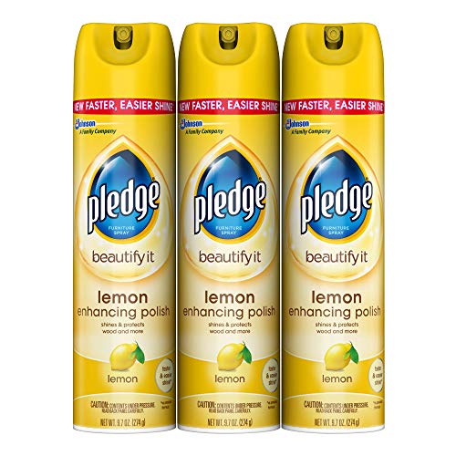 Pledge Lemon Enhancing Polish Yellow,9.7 oz, 3 Count