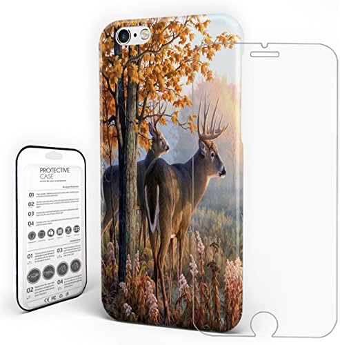 Shockproof Protective Smooth Cover Hard PC Back Skin Shell,Deer Decor Woods Tree House Natural Landscape Greenery Art Wild Jungle Wildlife Enchanted Mystic Forest Fairy for IPHONE 6/6s PLUS case cover