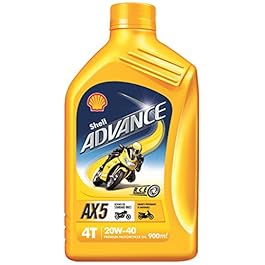 Shell Advance AX5 550031342 20W-40 API SL Premium Mineral Motorbike Engine Oil (900 ml)
