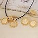 Ethiopian Big Coin Cross Jewelry 22k Gold Plated African Wedding Bride Jewelry