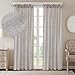 Home Brilliant Super Soft Linen Curtains Semi Sheer Window Treatment for Patio, 54 x 84 inch Long, Set of 2