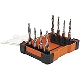 Klein Tools 32217 Drill Tap Tool Kit, 8-Piece, For Aluminum-Brass-Copper-Plastic-Mild Steel, Quick Connect Power Tools Compat