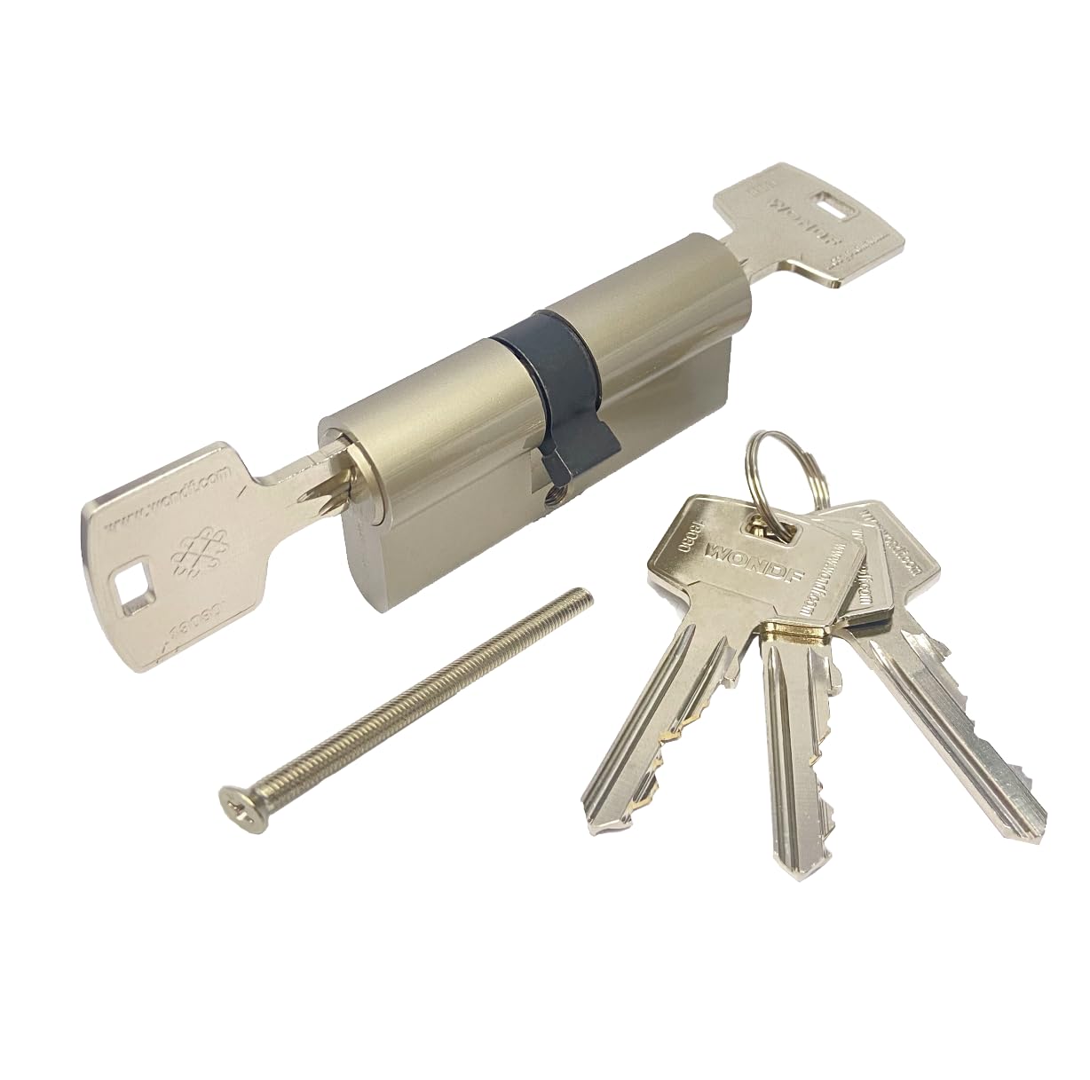 WONDF Lock Euro Cylinder Double Slot AND-D60(30/30)-NP