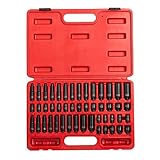 Sunex 1848, 1/4 Inch Drive Master Impact Socket Set, 48-Piece, SAE/Metric, 3/16 Inch - 9/16 Inch, 4mm - 15mm, Standard/Deep, Cr-Mo Alloy Steel, Radius Corner Design, Heavy Duty Storage Case