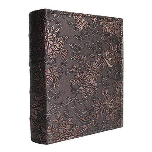 yepmax Vintage 5 x 7 Pocket Photo Albums Peony Flowers, 50 Sheets Hold 100pcs 5x7 Prints