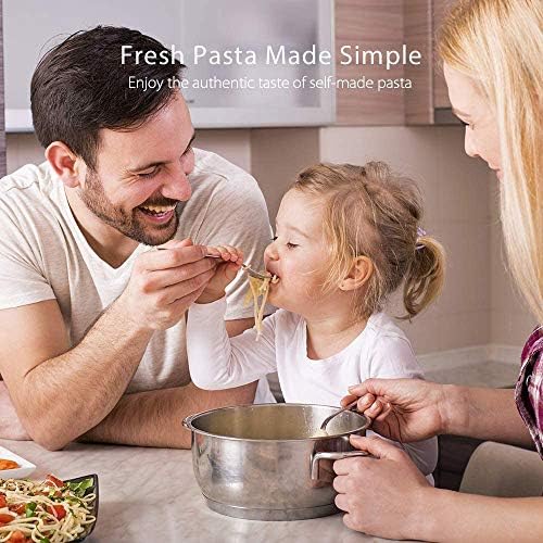 Sailnovo Machine à Pâtes Laminoir à Pâtes en Acier Inoxydable pour Tagliatelle/Spaghettis/Lasagnes/Ravioles (V1) - Cuisine A Vivre Sailnovo Machine à Pâtes Laminoir à Pâtes en Acier Inoxydable pour Tagliatelle/Spaghettis/Lasagnes/Ravioles (V1)
