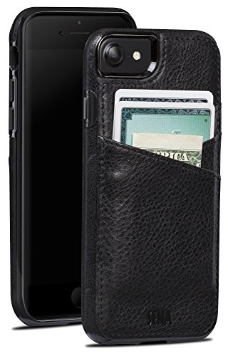 Sena Lugano Wallet Drop Safe Leather Wallet Snap On Case  Iphone 7 - Black