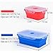 Swity Home Set of 4 Collapsible Silicone Food Containers, Plastic Lid Silicone Bowl, Storage Canister Set, Use For Food and Storage, Kitchen Food Saver Container