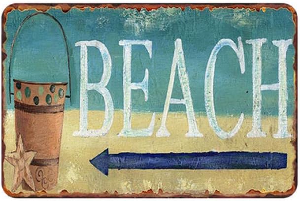 Shovv Poster Metallique Affiche Peinture Decoratif Plaque Animal Wapiti Ours Plage Affiche Bar Club Plaque Decoration De La Maison Mur Art Bar Decoration 30 20 Cm Amazon Fr Cuisine Maison