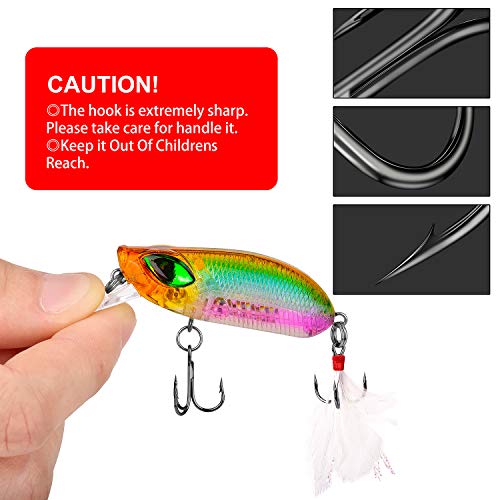 ZACX Angelköder Super Cast 3D Spinnerbaits Cranbaits Jerkbaits Popper Baits Hard Bait Minnow Köder für Barsch Forelle… – Bild 6