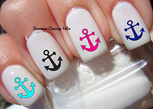 72 Anchor Nail Art Decals