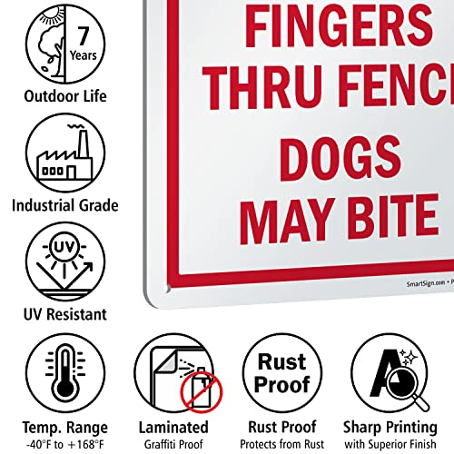 Warnschild „Beware Of Dog“ Aus Rostfreiem Aluminium – 25,4 X 17,8 Cm, Wetterfest
